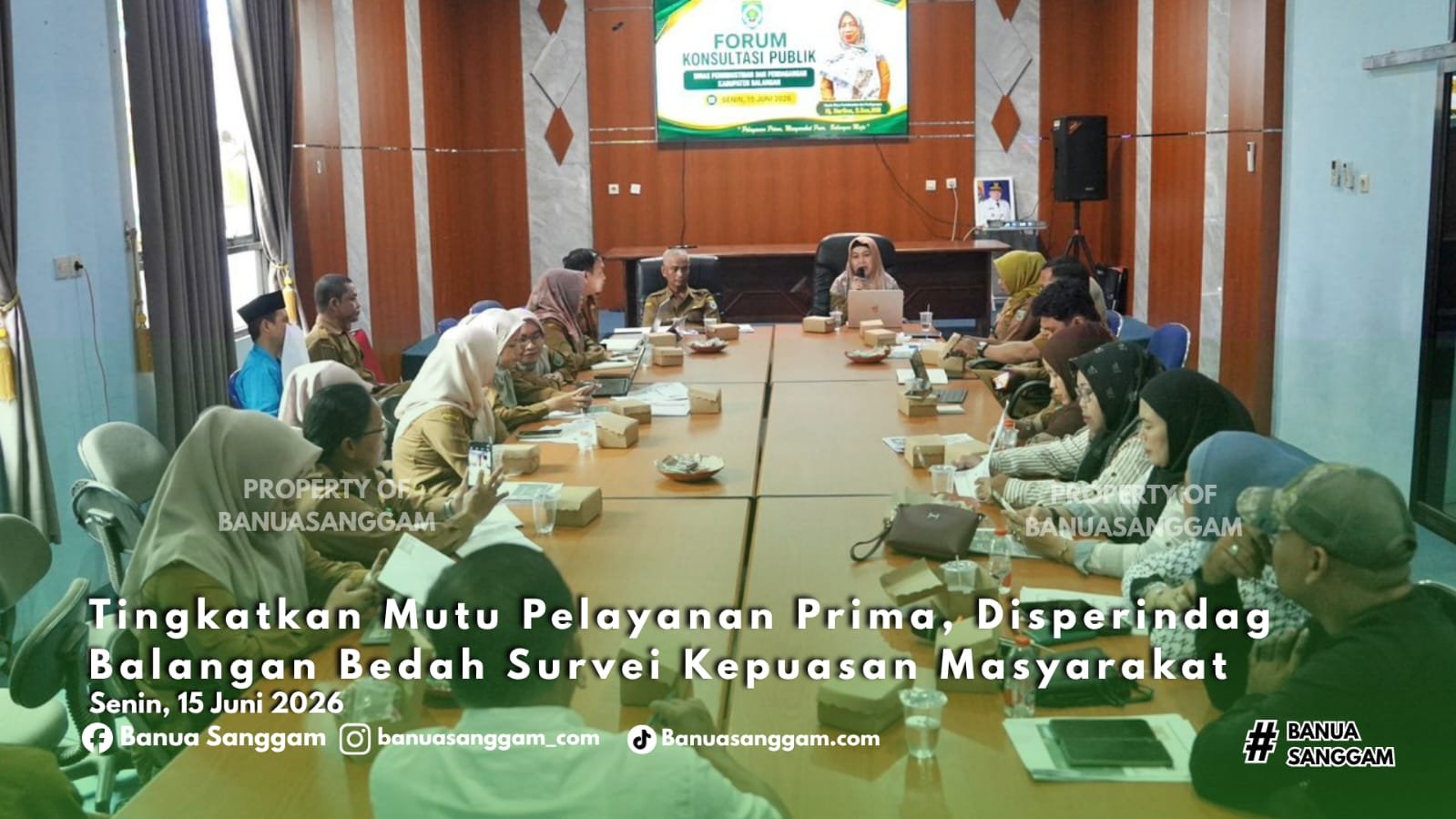 Tingkatkan Mutu Pelayanan Prima, Disperindag Balangan Bedah Survei Kepuasan Masyarakat