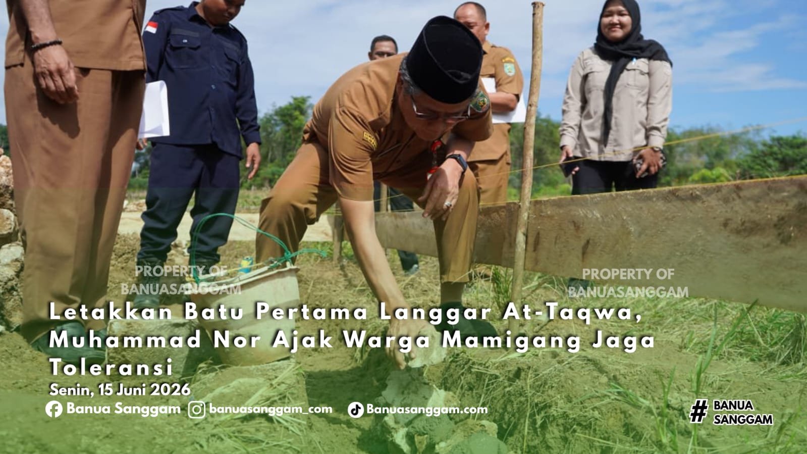 Letakkan Batu Pertama Langgar At-Taqwa, Muhammad Nor Ajak Warga Mamigang Jaga Toleransi