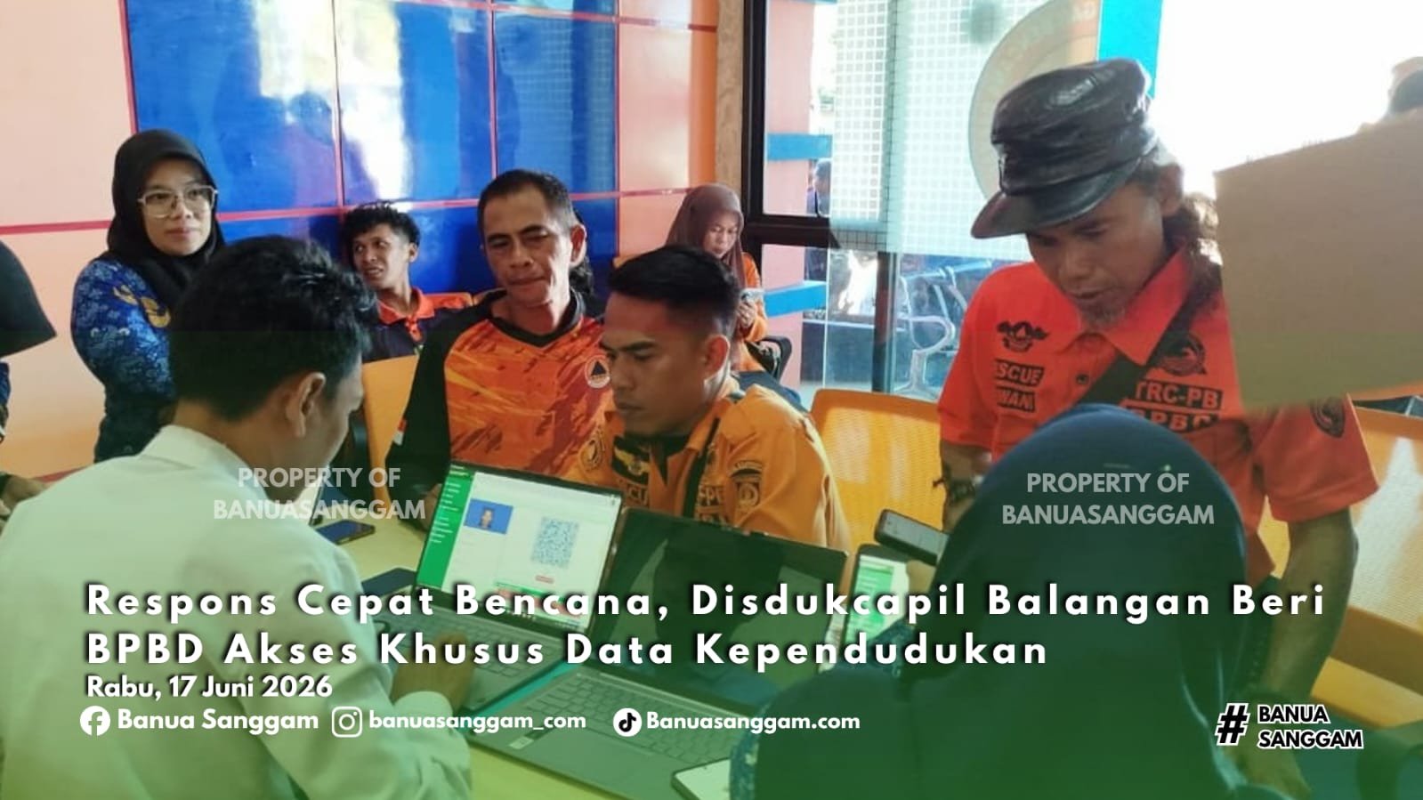 Respons Cepat Bencana, Disdukcapil Balangan Beri BPBD Akses Khusus Data Kependudukan