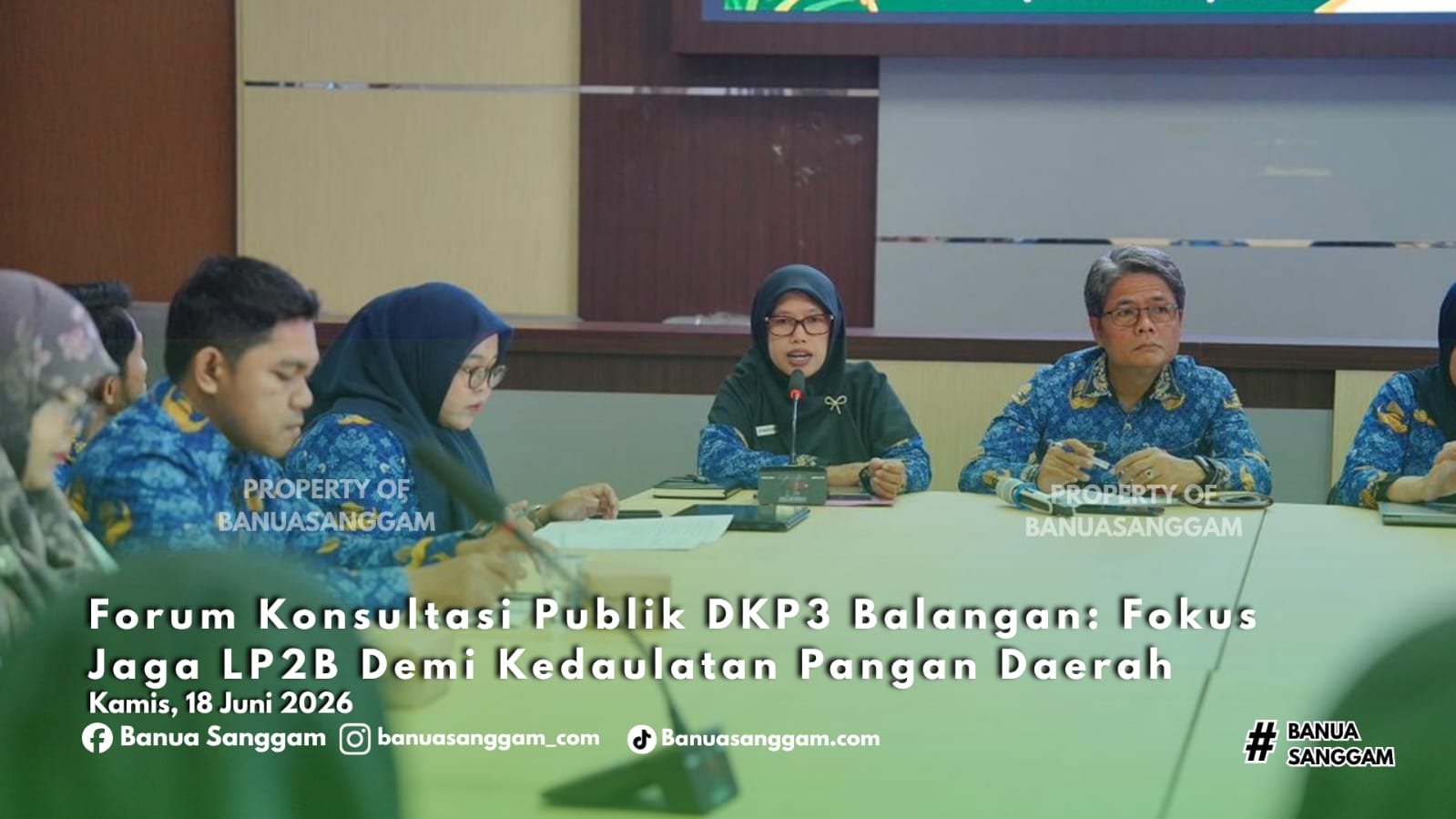Forum Konsultasi Publik DKP3 Balangan: Fokus Jaga LP2B Demi Kedaulatan Pangan Daerah