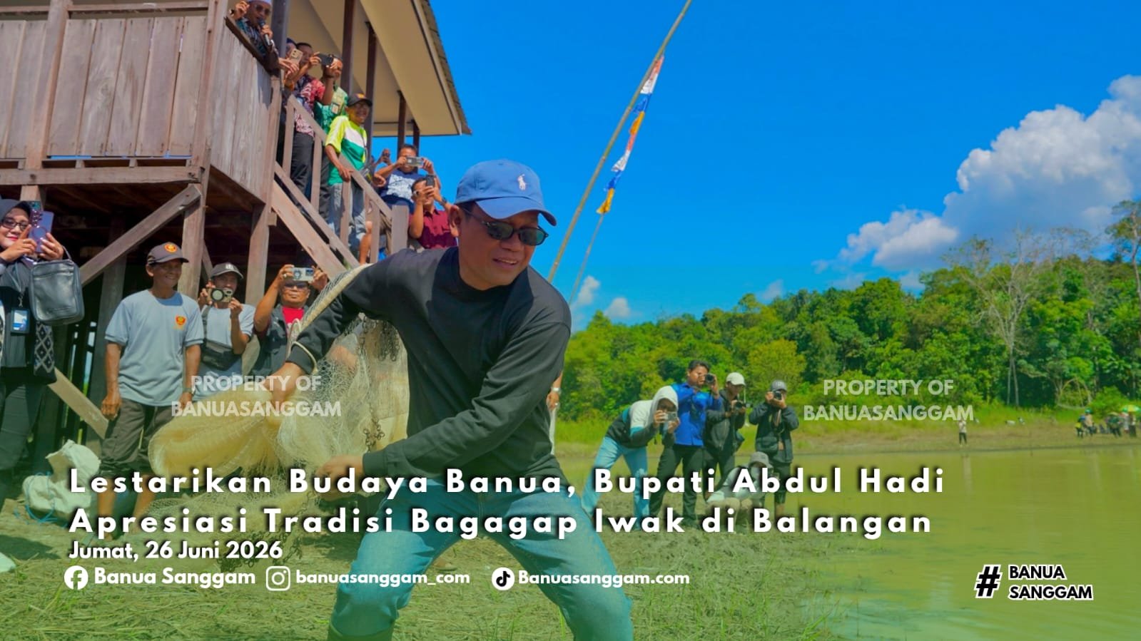 Lestarikan Budaya Banua, Bupati Abdul Hadi Apresiasi Tradisi Bagagap Iwak di Balangan