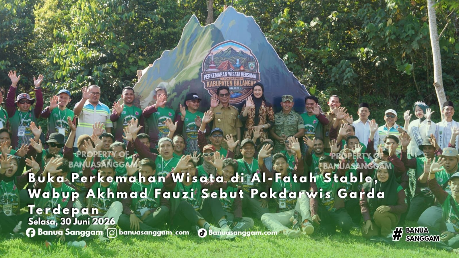 Buka Perkemahan Wisata di Al-Fatah Stable, Wabup Akhmad Fauzi Sebut Pokdarwis Garda Terdepan