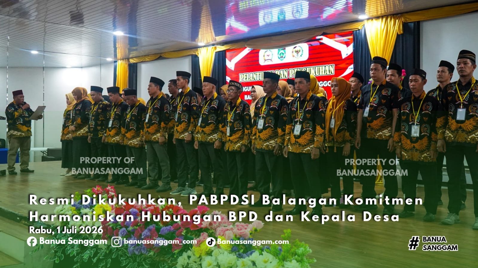 Resmi Dikukuhkan, PABPDSI Balangan Komitmen Harmoniskan Hubungan BPD dan Kepala Desa