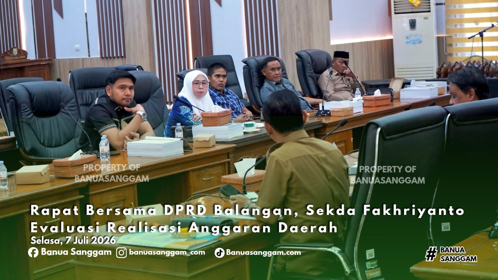 Rapat Bersama DPRD Balangan, Sekda Fakhriyanto Evaluasi Realisasi Anggaran Daerah