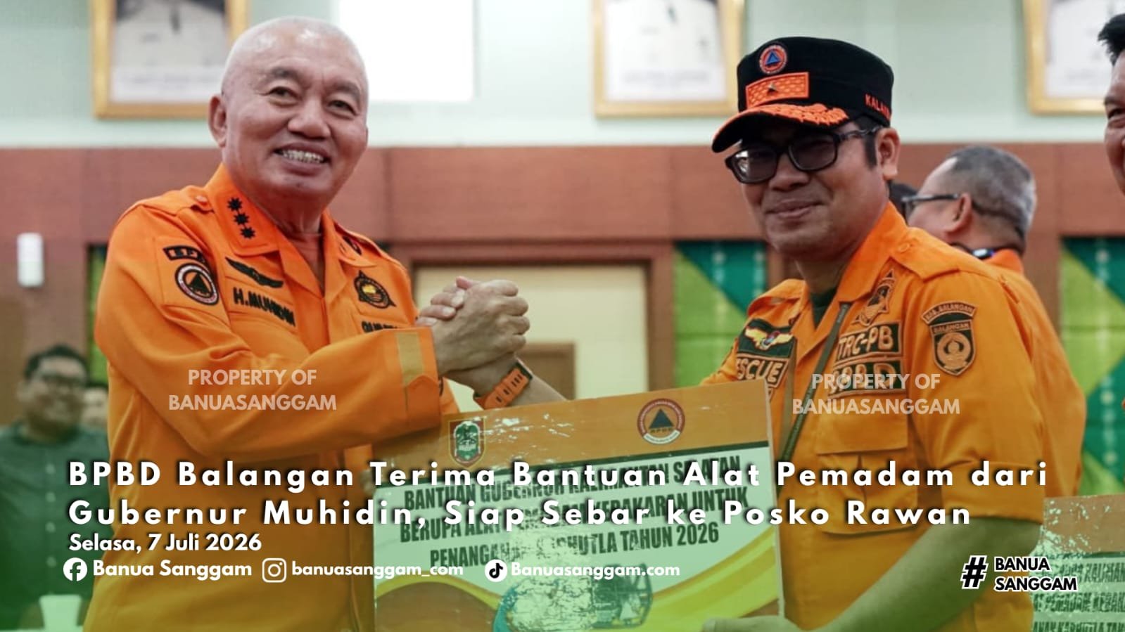 BPBD Balangan Terima Bantuan Alat Pemadam dari Gubernur Muhidin, Siap Sebar ke Posko Rawan