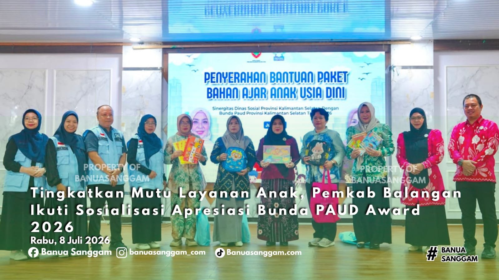 Tingkatkan Mutu Layanan Anak, Pemkab Balangan Ikuti Sosialisasi Apresiasi Bunda PAUD Award 2026