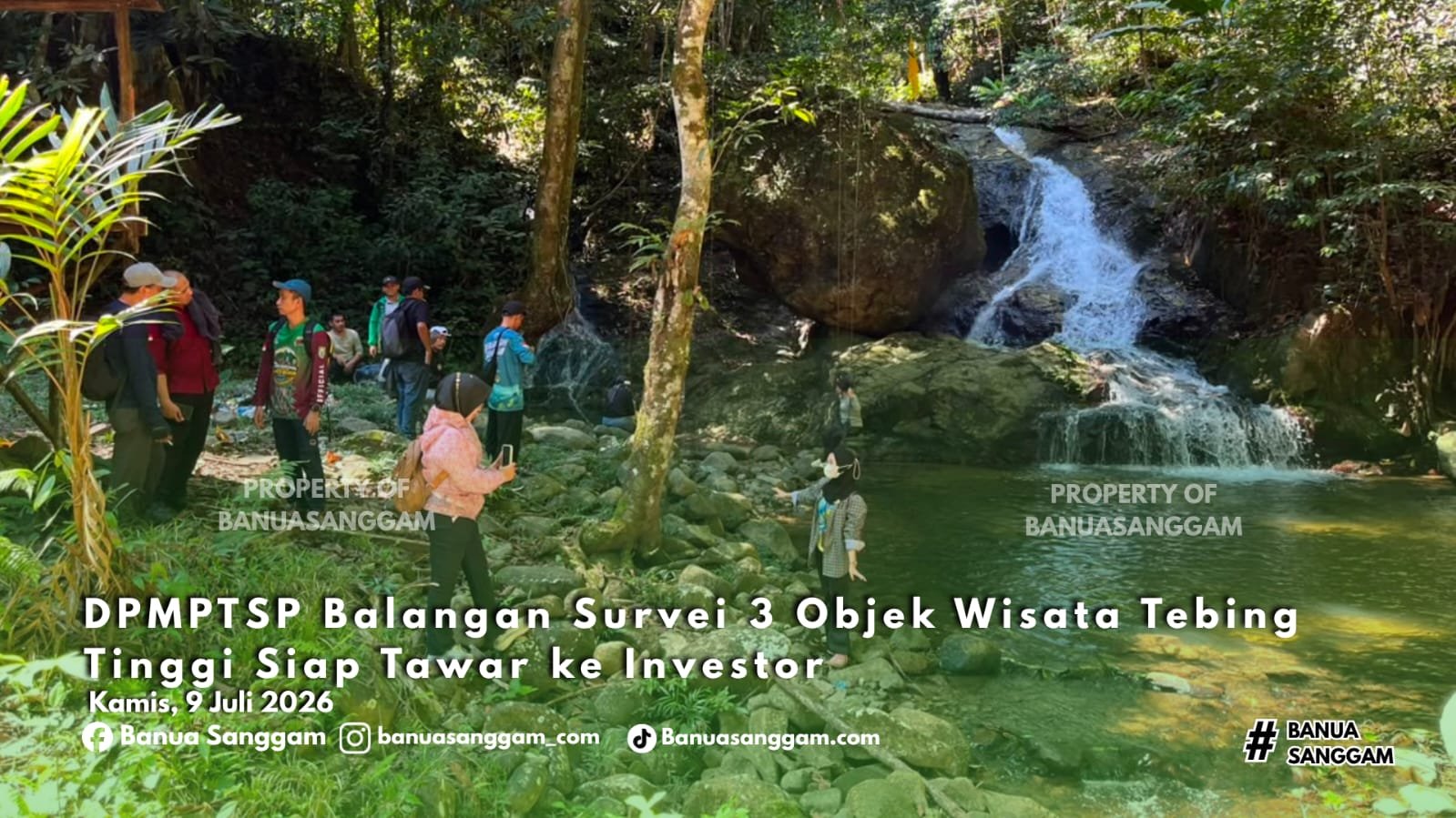 DPMPTSP Balangan Survei 3 Objek Wisata Tebing Tinggi Siap Tawar ke Investor
