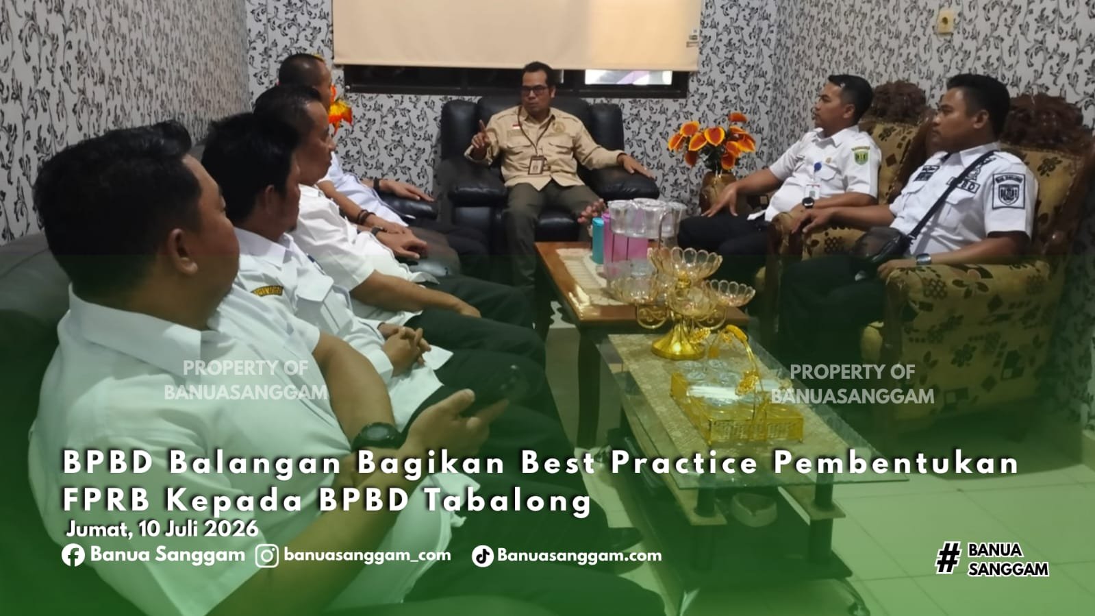 BPBD Balangan Bagikan Best Practice Pembentukan FPRB Kepada BPBD Tabalong
