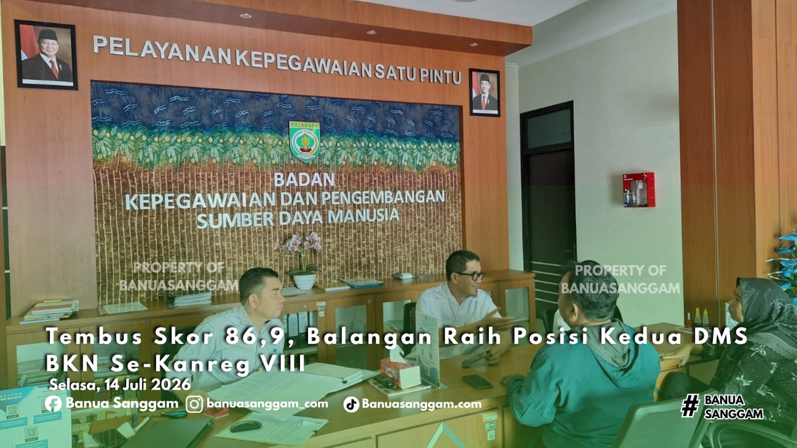 Tembus Skor 86,9, Balangan Raih Posisi Kedua DMS BKN Se-Kanreg VIII