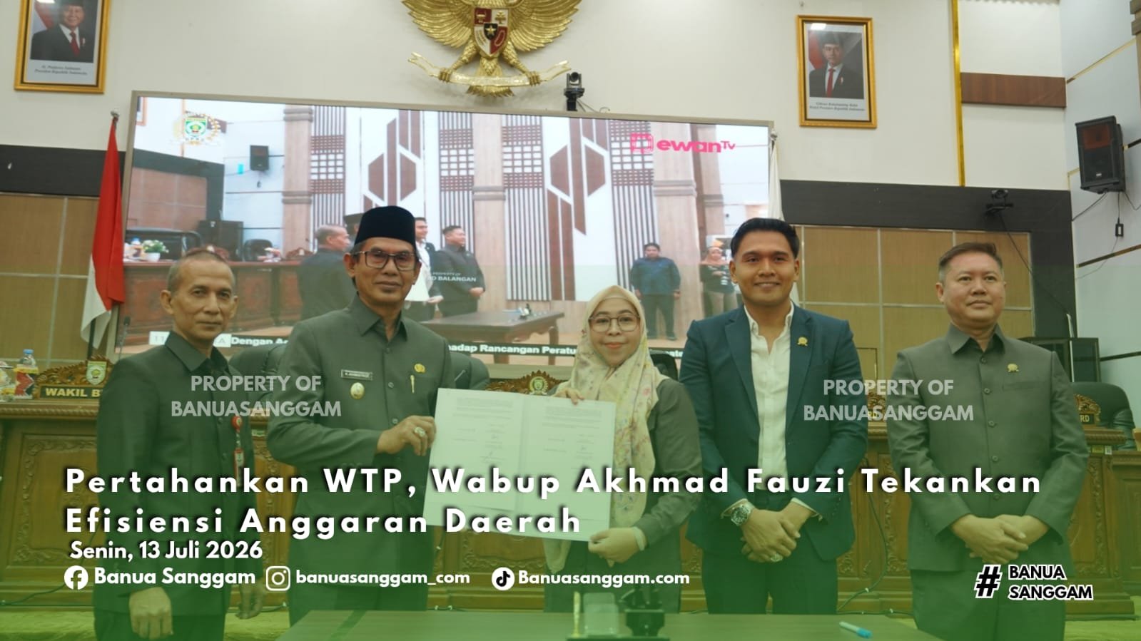 Pertahankan WTP, Wabup Akhmad Fauzi Tekankan Efisiensi Anggaran Daerah