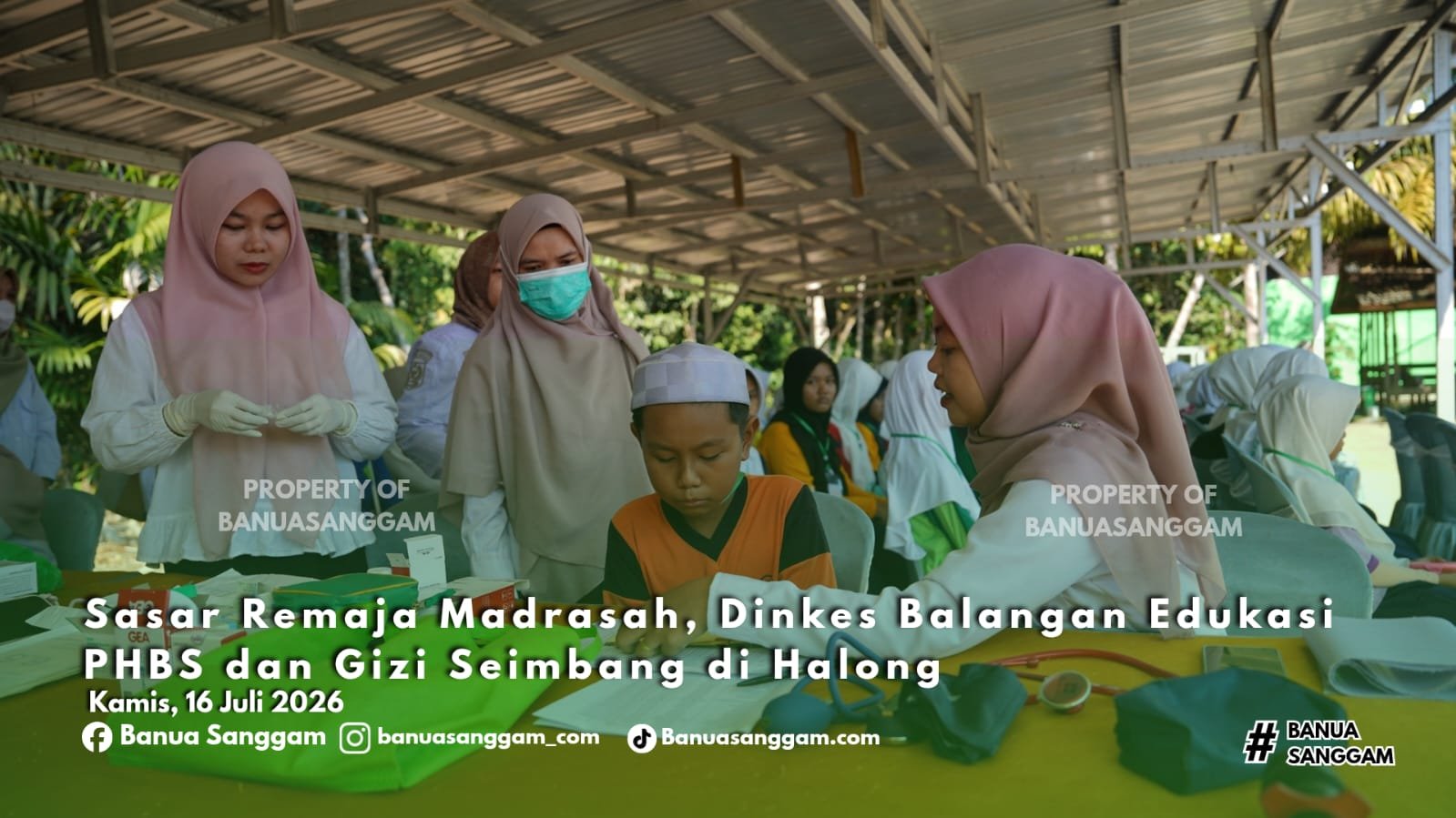 Sasar Remaja Madrasah, Dinkes Balangan Edukasi PHBS dan Gizi Seimbang di Halong