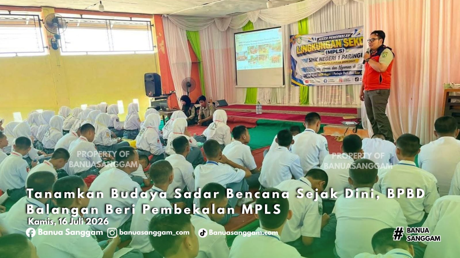 Tanamkan Budaya Sadar Bencana Sejak Dini, BPBD Balangan Beri Pembekalan MPLS