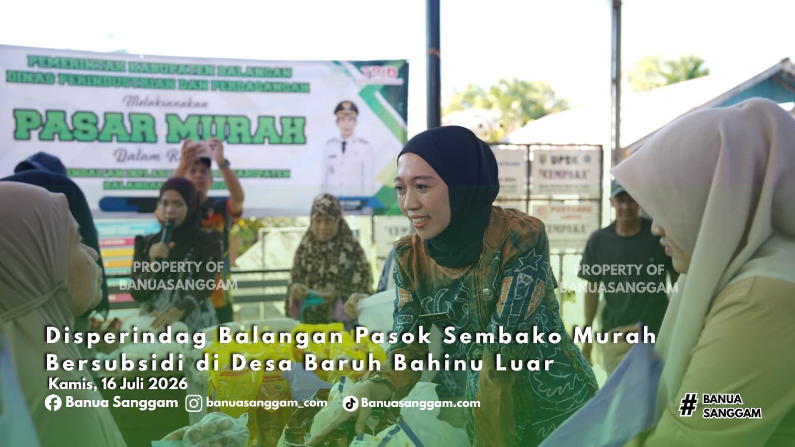 Disperindag Balangan Pasok Sembako Murah Bersubsidi di Desa Baruh Bahinu Luar