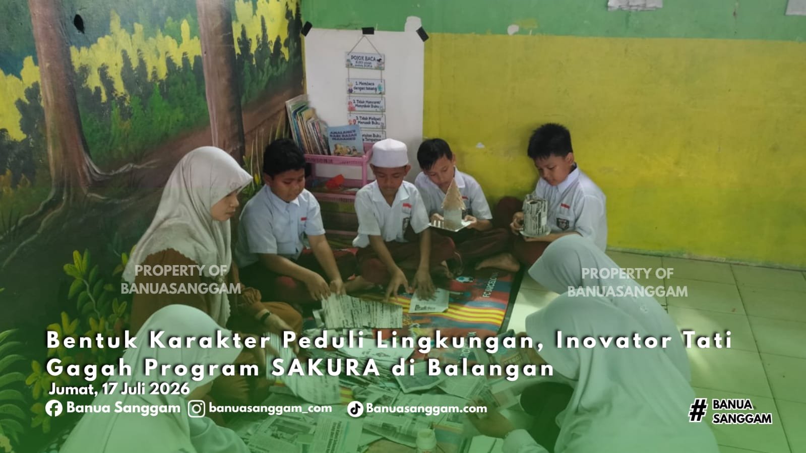 Bentuk Karakter Peduli Lingkungan, Inovator Tati Gagah Program SAKURA di Balangan