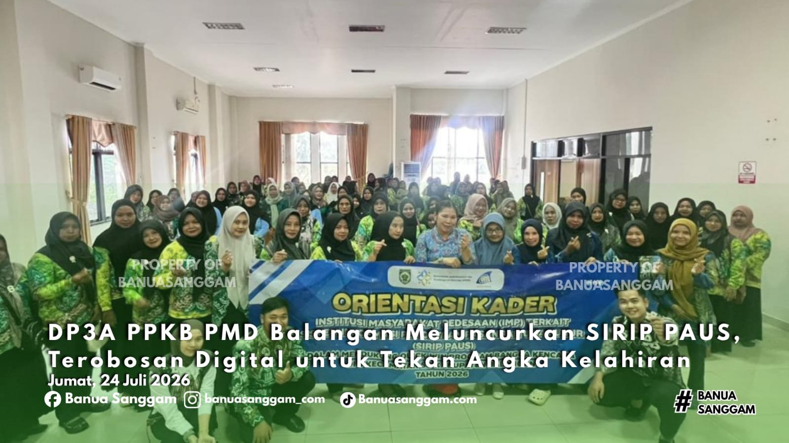 DP3A PPKB PMD Balangan Meluncurkan SIRIP PAUS, Terobosan Digital untuk Tekan Angka Kelahiran