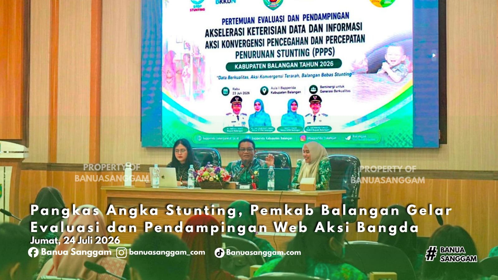 Pangkas Angka Stunting, Pemkab Balangan Gelar Evaluasi dan Pendampingan Web Aksi Bangda
