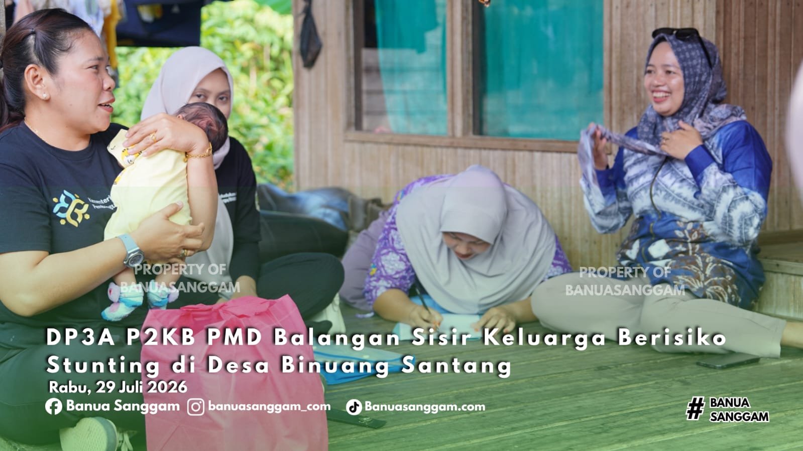 DP3A P2KB PMD Balangan Sisir Keluarga Berisiko Stunting di Desa Binuang Santang