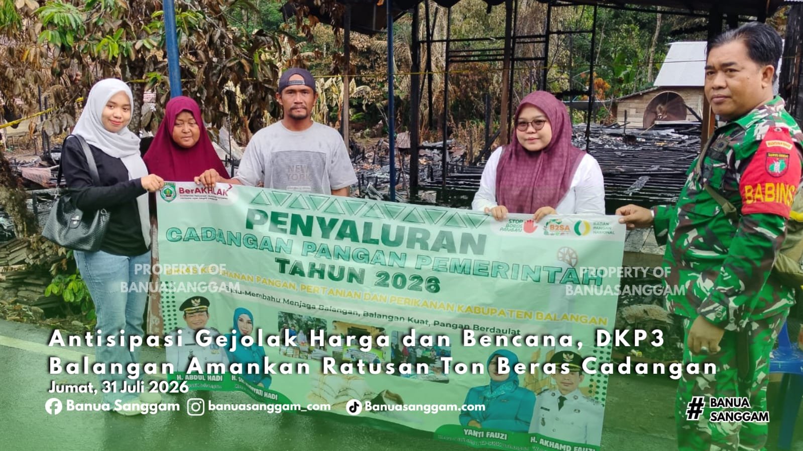 Antisipasi Gejolak Harga dan Bencana, DKP3 Balangan Amankan Ratusan Ton Beras Cadangan