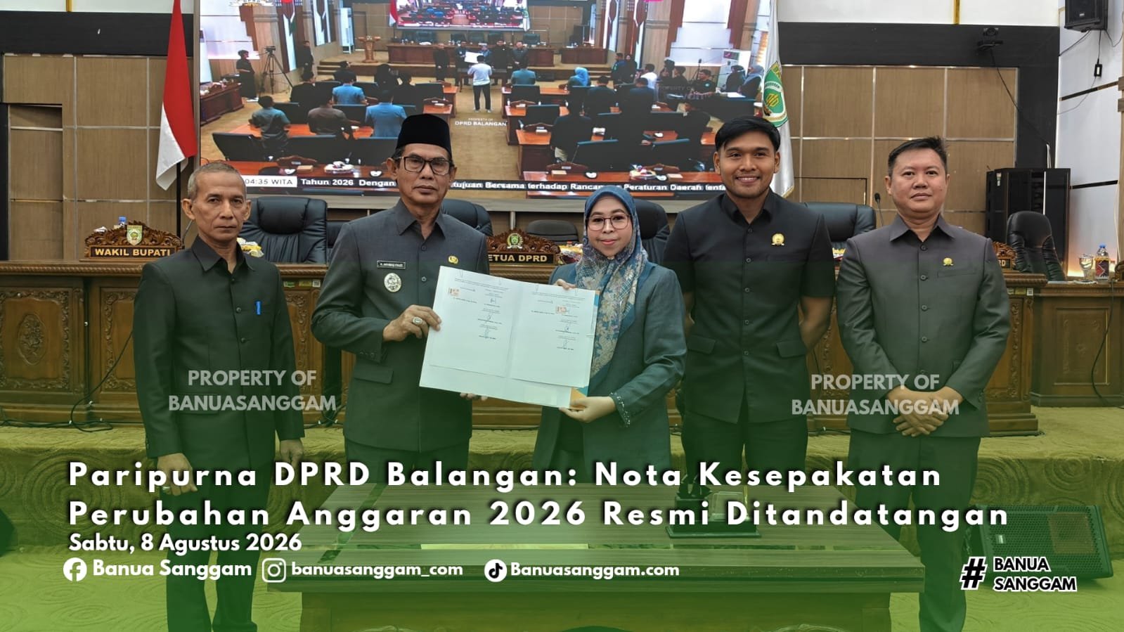 Paripurna DPRD Balangan: Nota Kesepakatan Perubahan Anggaran 2026 Resmi Ditandatangan