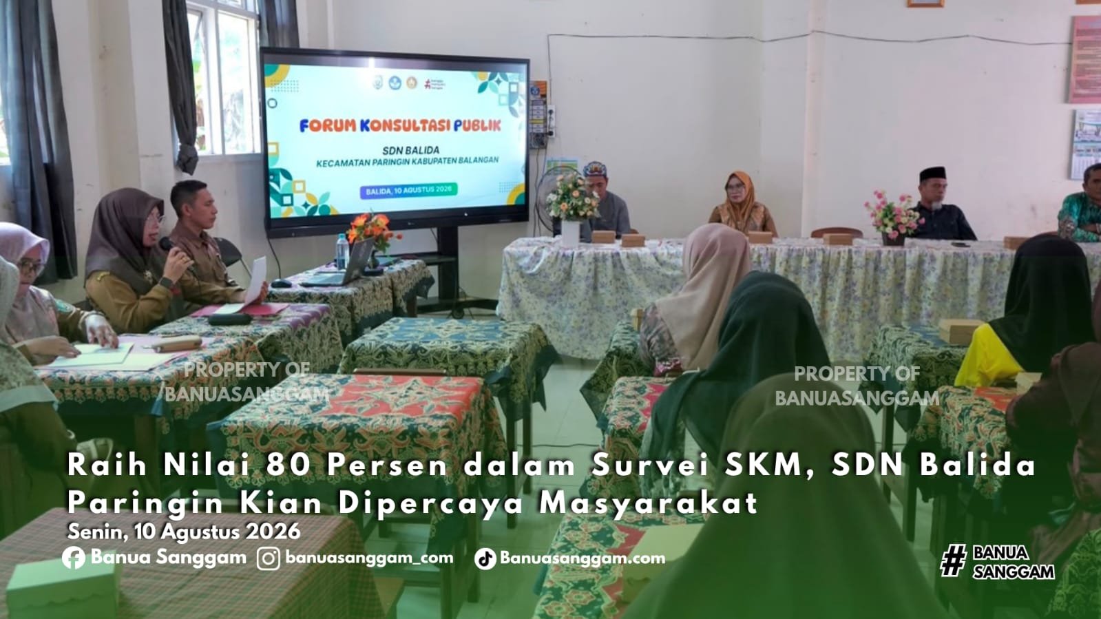 Raih Nilai 80 Persen dalam Survei SKM, SDN Balida Paringin Kian Dipercaya Masyarakat