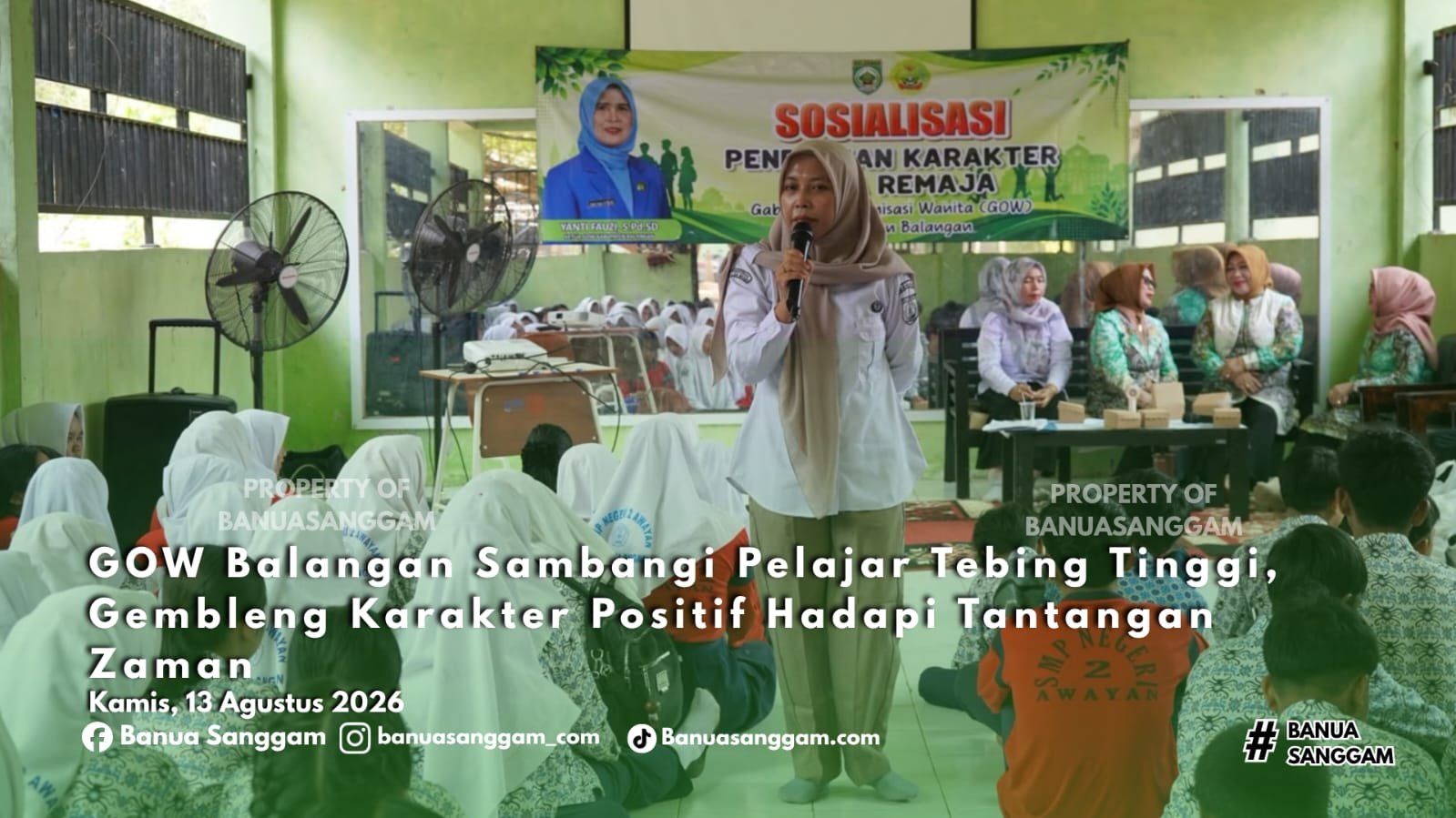 GOW Balangan Sambangi Pelajar Tebing Tinggi, Gembleng Karakter Positif Hadapi Tantangan Zaman