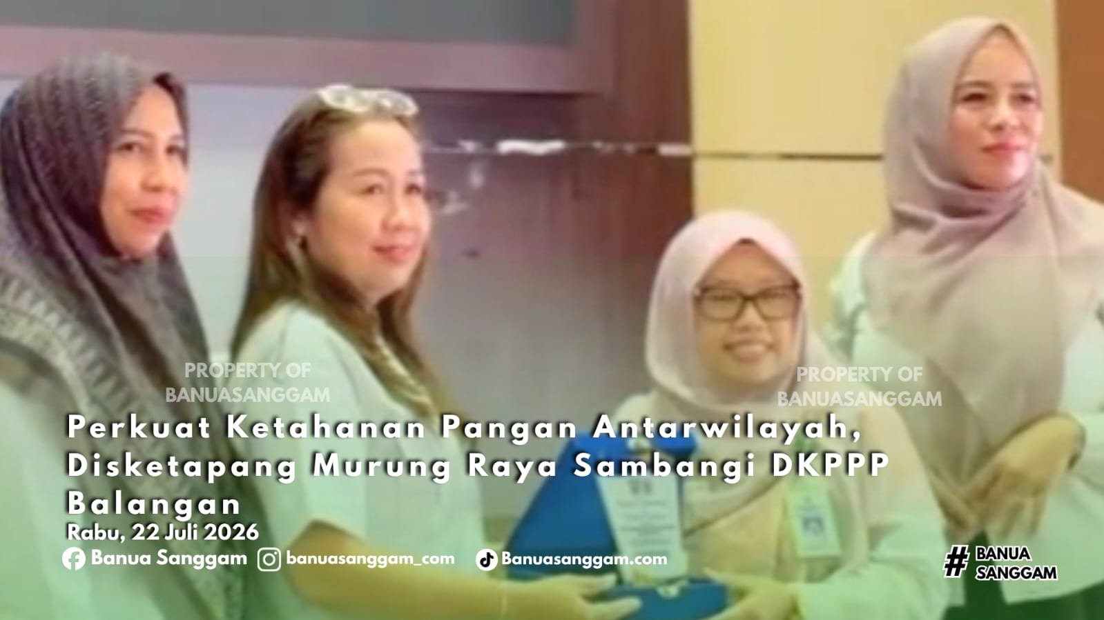 Perkuat Ketahanan Pangan Antarwilayah, Disketapang Murung Raya Sambangi DKPPP Balangan