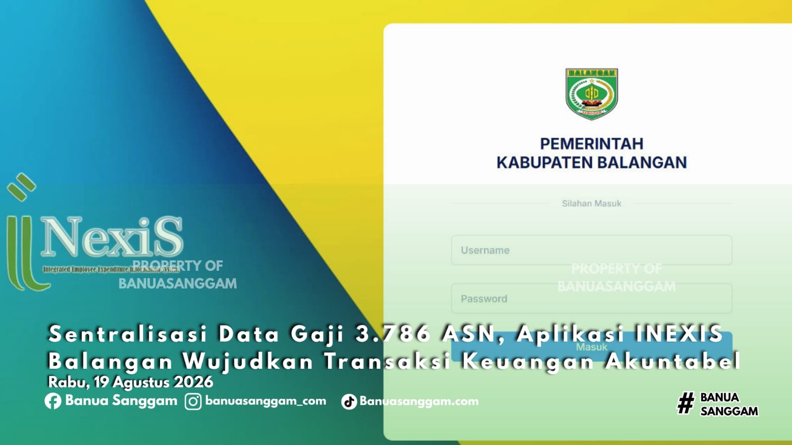 Sentralisasi Data Gaji 3.786 ASN, Aplikasi INEXIS Balangan Wujudkan Transaksi Keuangan Akuntabel