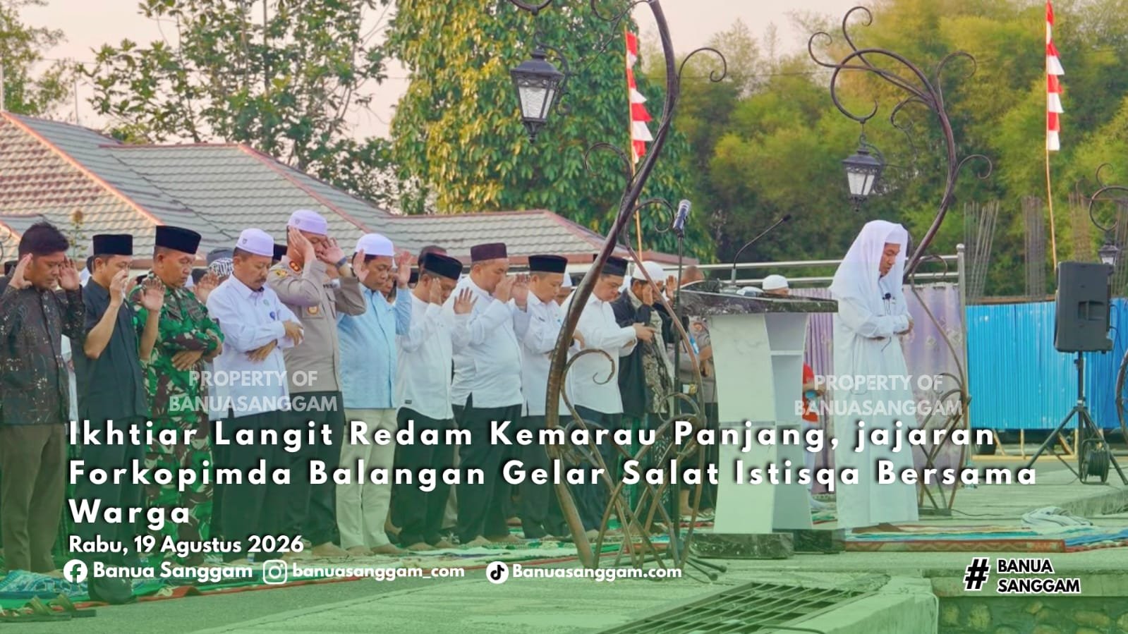Ikhtiar Langit Redam Kemarau Panjang, jajaran Forkopimda Balangan Gelar Salat Istisqa Bersama Warga