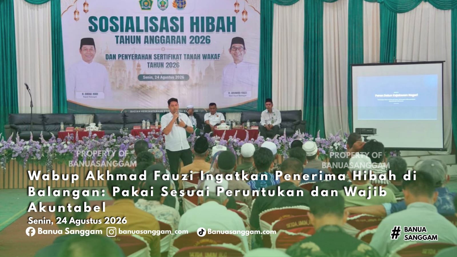 Wabup Akhmad Fauzi Ingatkan Penerima Hibah di Balangan: Pakai Sesuai Peruntukan dan Wajib Akuntabel