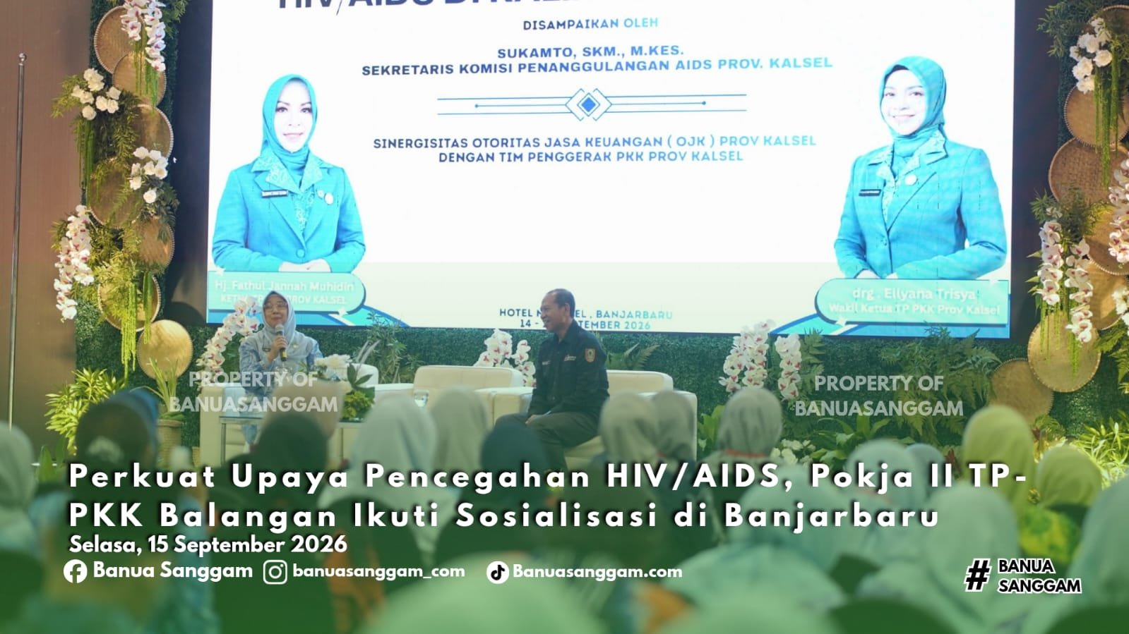 Perkuat Upaya Pencegahan HIV/AIDS, Pokja II TP-PKK Balangan Ikuti Sosialisasi di Banjarbaru