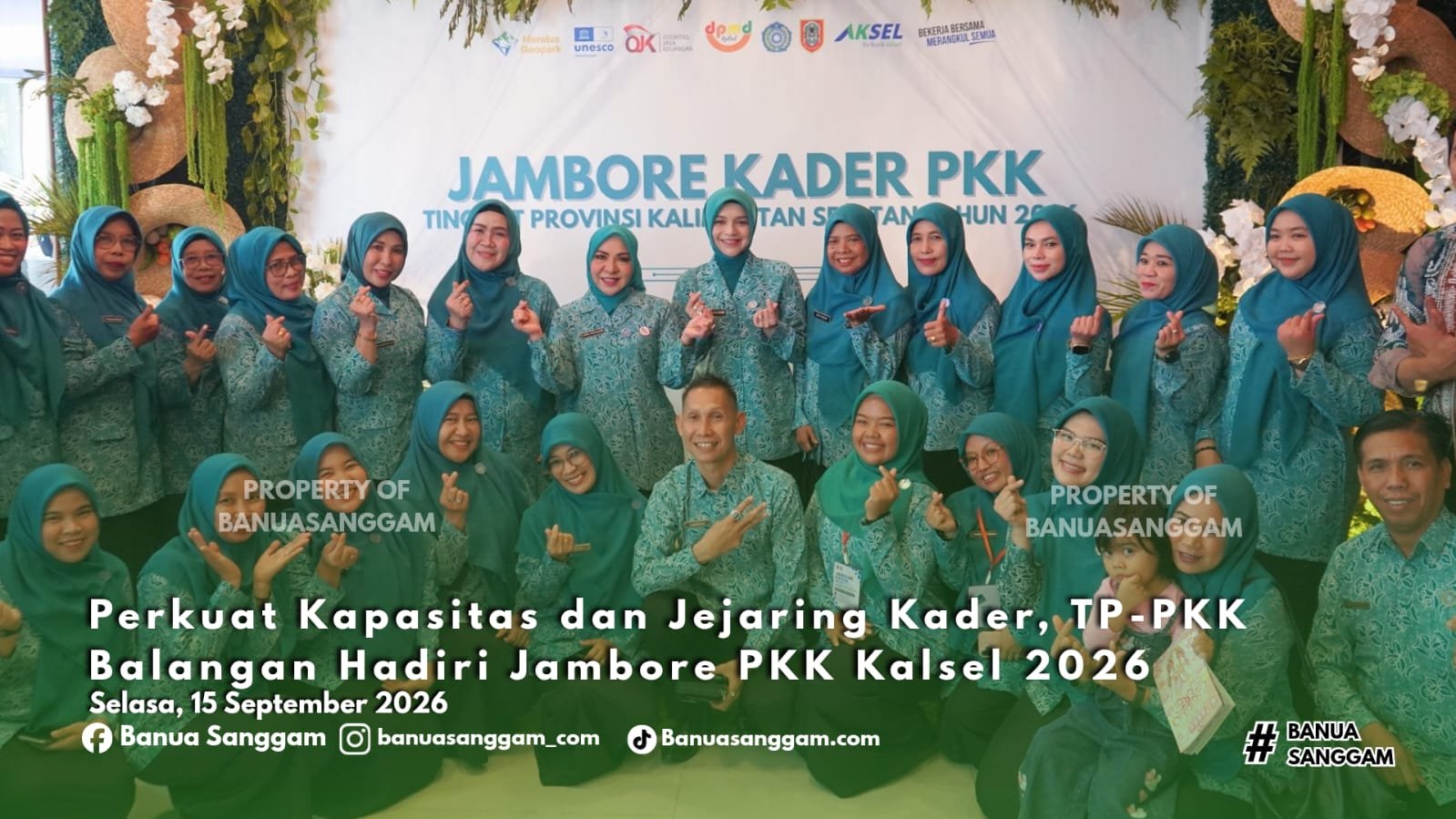 Perkuat Kapasitas dan Jejaring Kader, TP-PKK Balangan Hadiri Jambore PKK Kalsel 2026